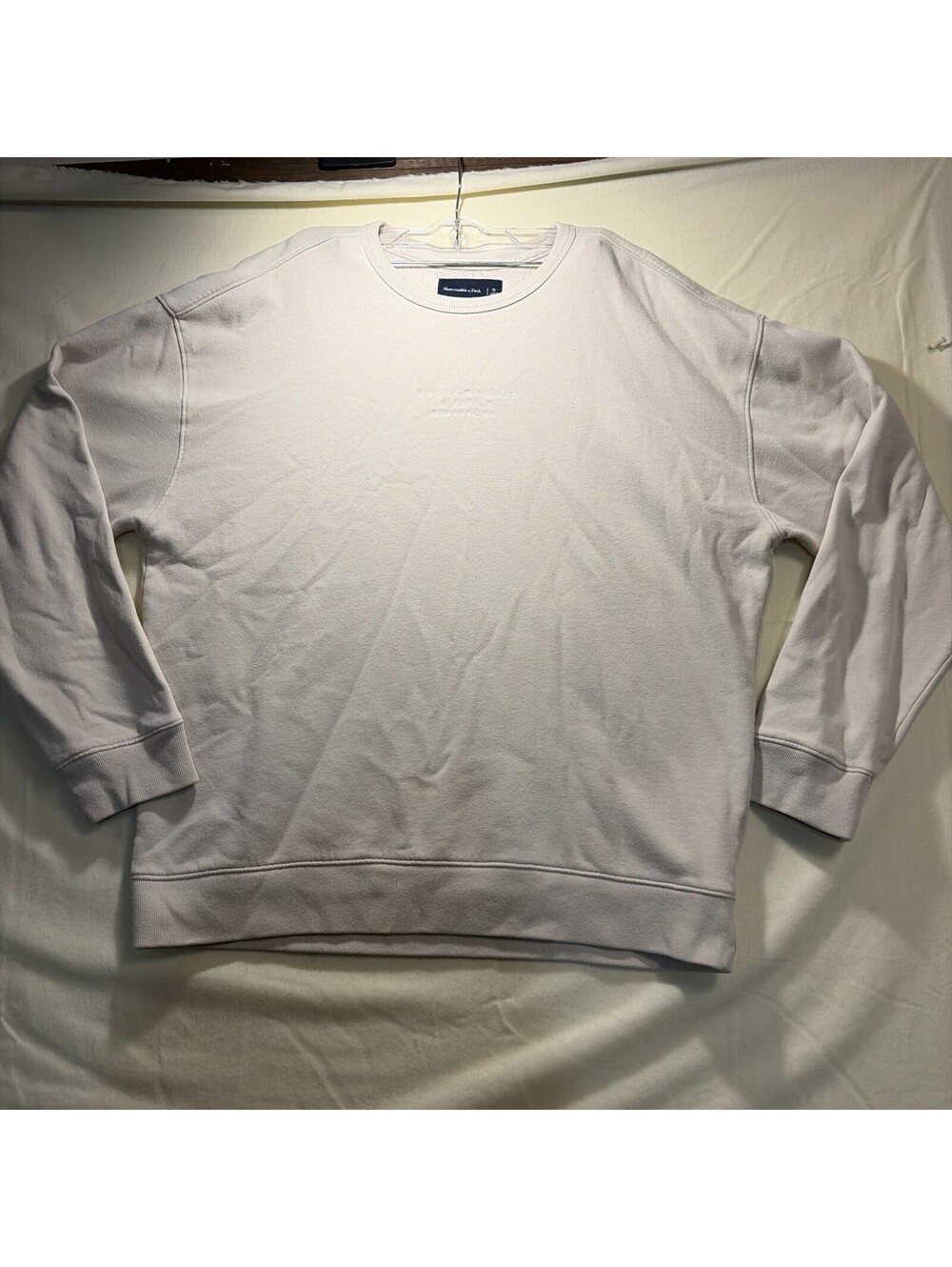 Abercrombie and fitch Mens Creme Color Pullover Sweatshirts Size  XL